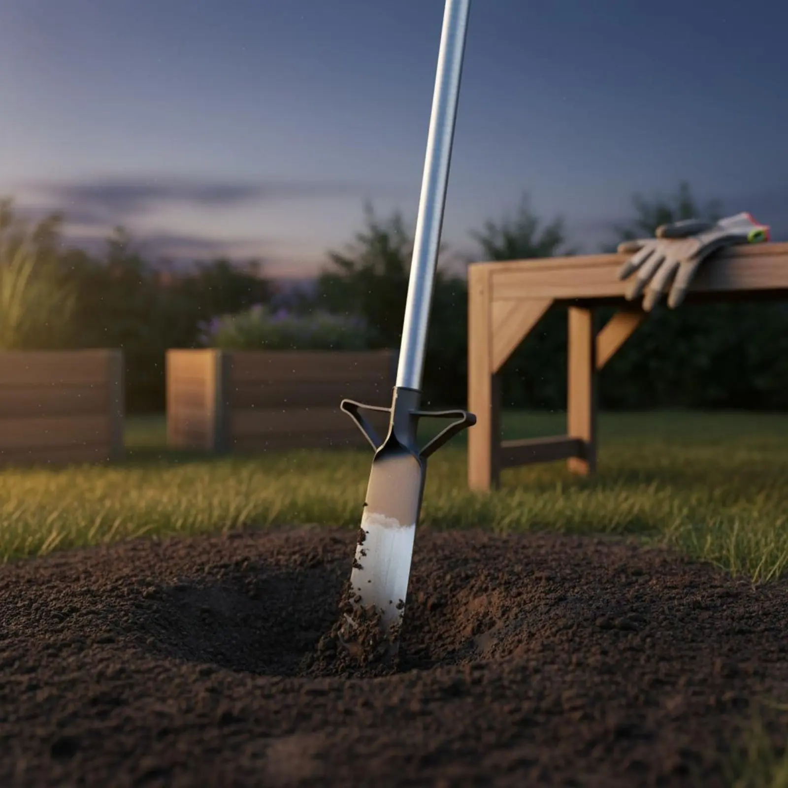 All Steel Shovel Thickened Blade Foot Step Shovel Long Handle Spade Reinforced Footplate Garden Tool for Gardening