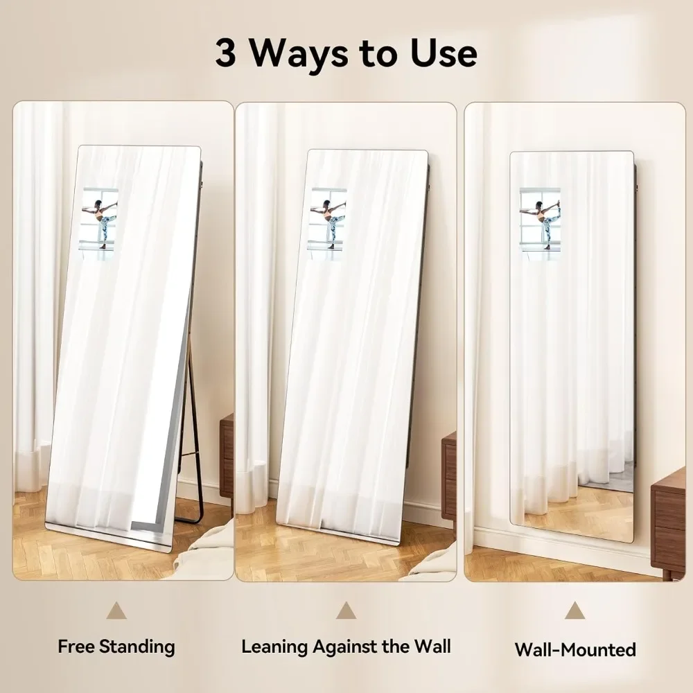 صفقة رائعة. مرآة صالة الألعاب الرياضية المنزلية الذكية، مرآة تدريب مع شاشة عرض مقاس 14 بوصة، تدعم وظيفة صب الهاتف #6