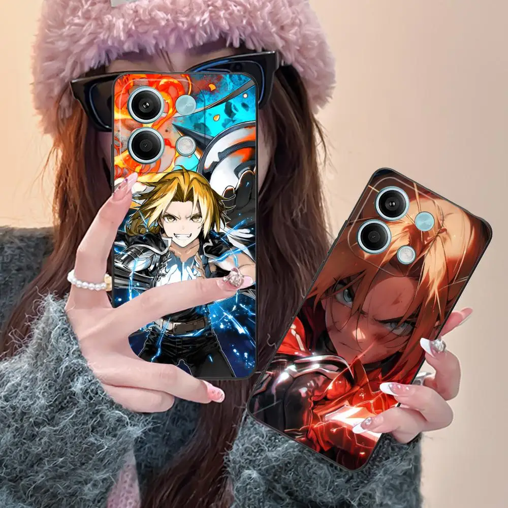 

Fullmetal Edward Elric Phone Case for Xiaomi Redmi Note 14 13 12 11 A5 3 2 1 Pro Plus 4G 5G Colour Printing Protective Luxury