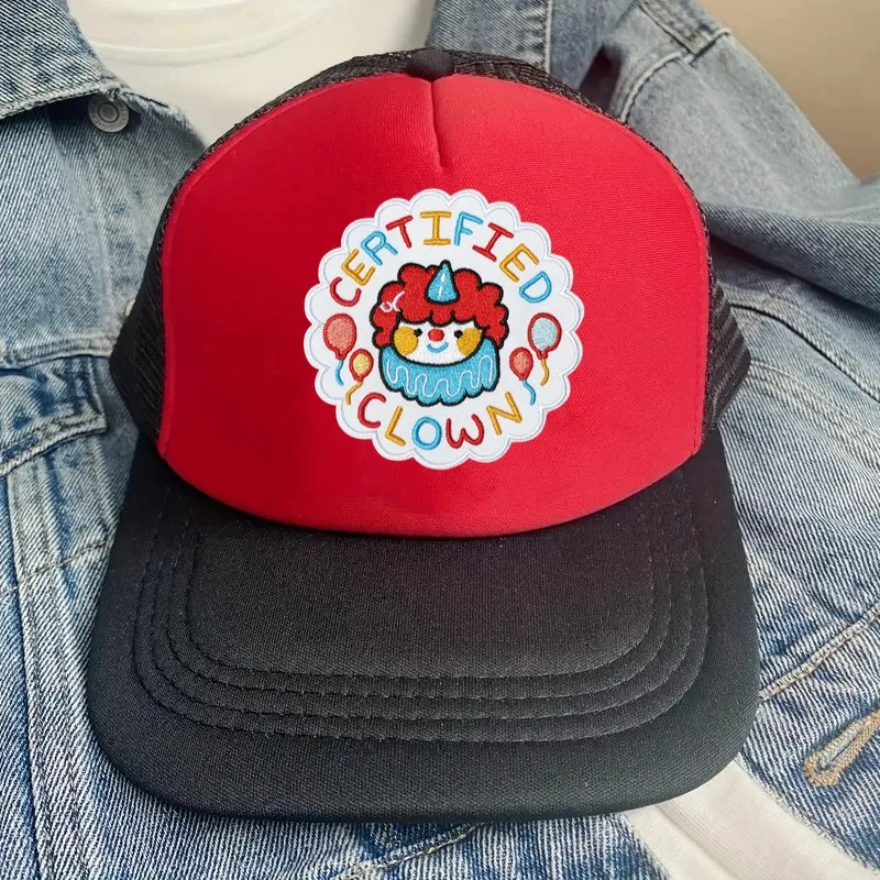 1PC Certified Clown Cartoon Embroidered Patch Iron On Sew On Patches For Clothing Cap Bag Jacket DIY Gift Hot Adhesive Badge