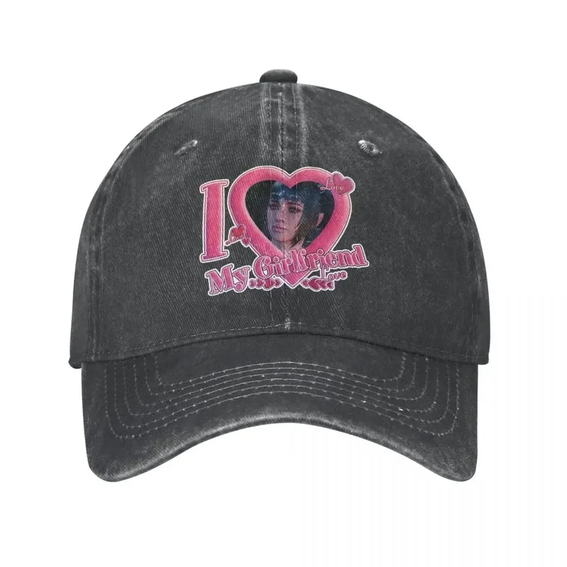 Distreted Denim Snapback Hat Outdoor Travel Baseball Cap I Love My Girl SHADOWHEART Baseball Caps Baldwin