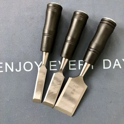 No. 65 Manganese Steel Forging Woodworking Chisel Semi-circular Flat Chisel Carving Knife Woodworking Flat Chisel Tool Wood Chis