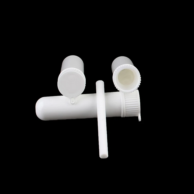 100Pcs Inhaler Stick Essential Oil Aromatherapy Nasal Inhaler Tube With Cotton Wicks Empty Blank Nasal Inhaler For Essential Oil