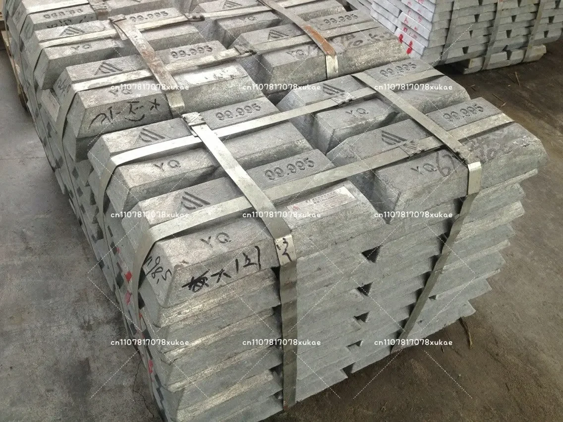 1kg 99.995% Pure Zinc Ingot For Castings