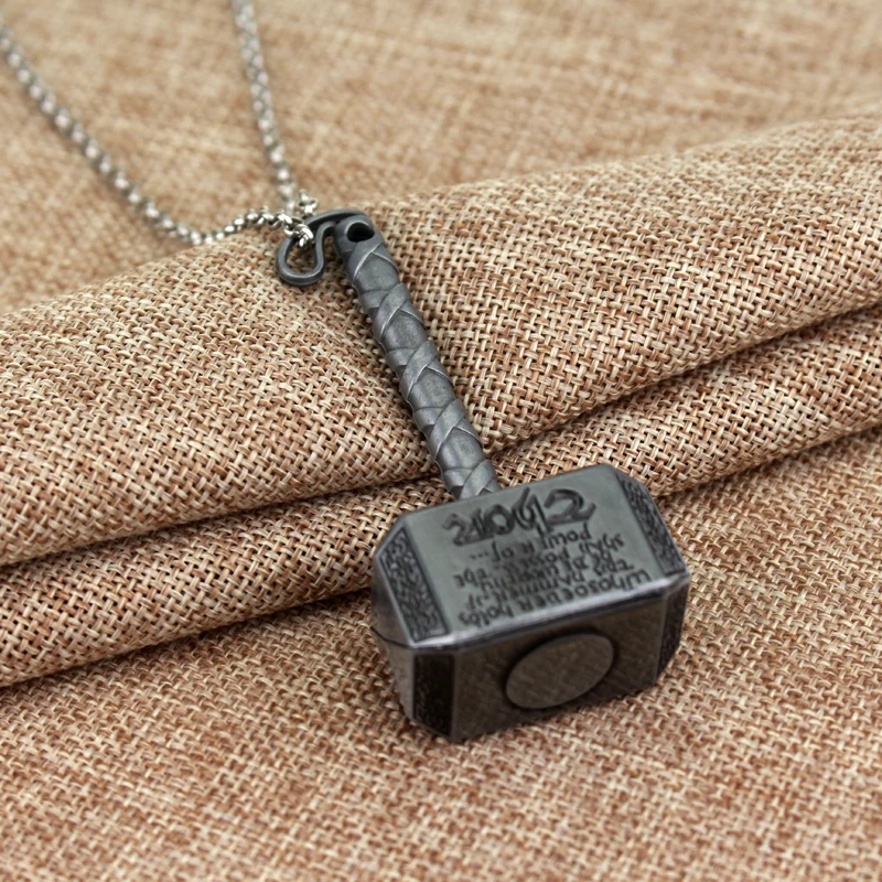 Disney Marvel Sci-fi Movie Mjolnir Pendant Necklace Fashion Avengers Superhero Thor Trend Necklace Accessories Gifts For Fans