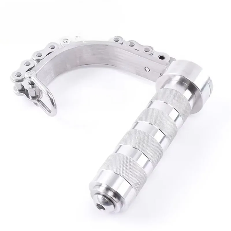 304 Stainless Steel Cable Attachment Arm Wrestling Pre-training Handle Machine Bar with Chain for Wrestling Training