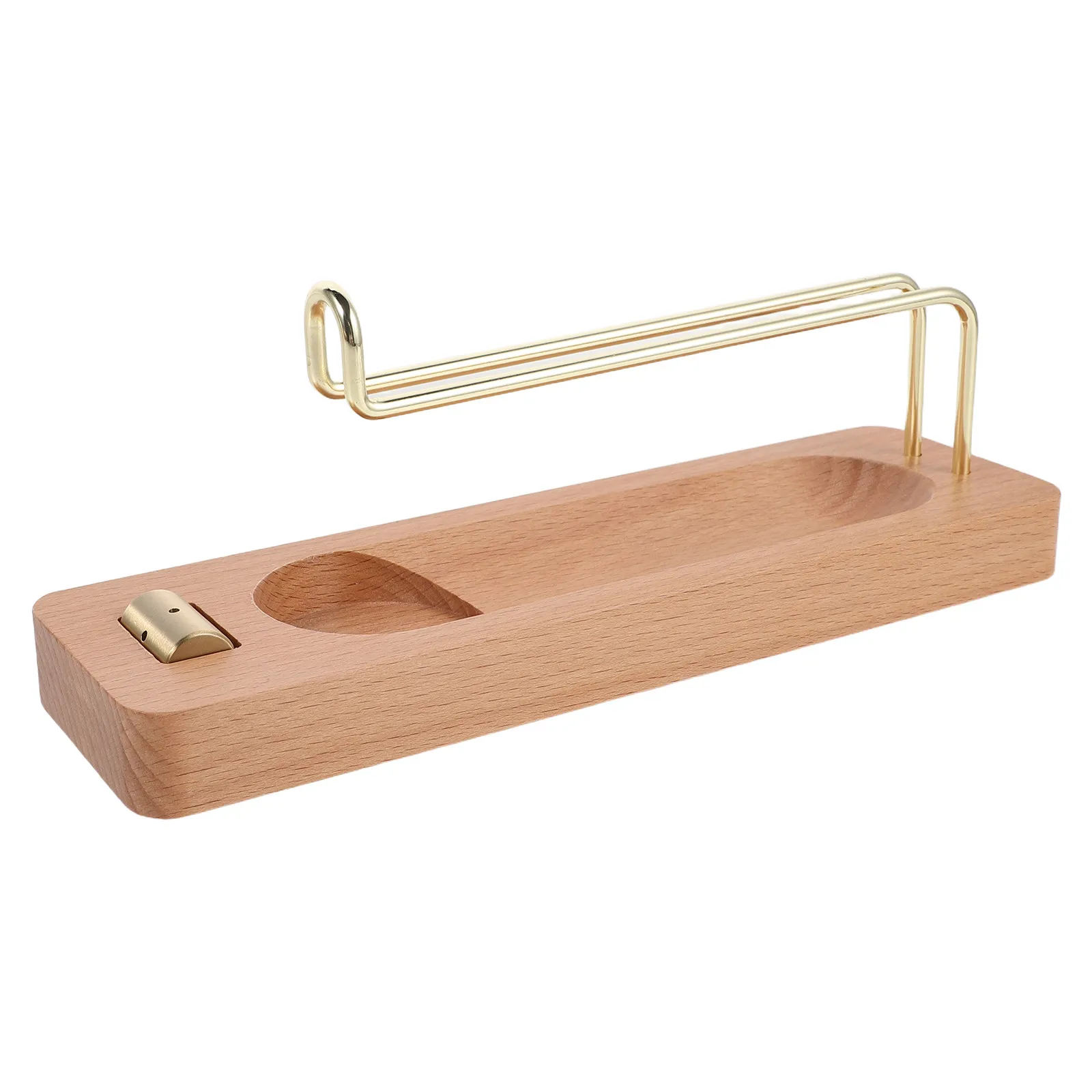 4 in 1 Wooden Incense Holder Palo Santo Stick Burner Ash Tray Brass Sage Smudge Smell Aromatherapy Sage Fragrance Burner