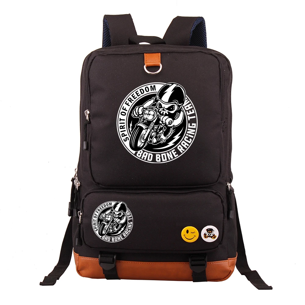 

2026 Popular Cartoon Motorcycle Laptop Backpack Casual Business Travel Large Capacity Middle School Student Double Shoulder Bag