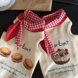 Dog Vest Cute Plaid Collar Clothes Yorkshire Pet Maltese Vest Bear Teddy Cowboy Cat Thin Style Spring Cooling Vest