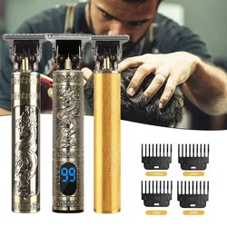 Vintage T9 Electric Hair Cutting Machine Hair Clipper Professional Men Shaver Rechargeable Barber Trimmer for Men Dragon Buddha