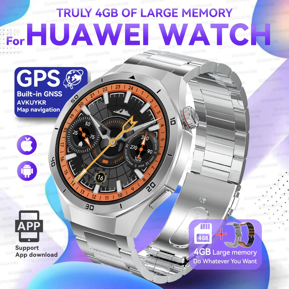 2025New For HUAWEI Upgraded Ultra Big 4GB Memory Smart Watch Men GPS Map MP3/MP4 Player Bluetooth Call Sports Fashion Smartwatch