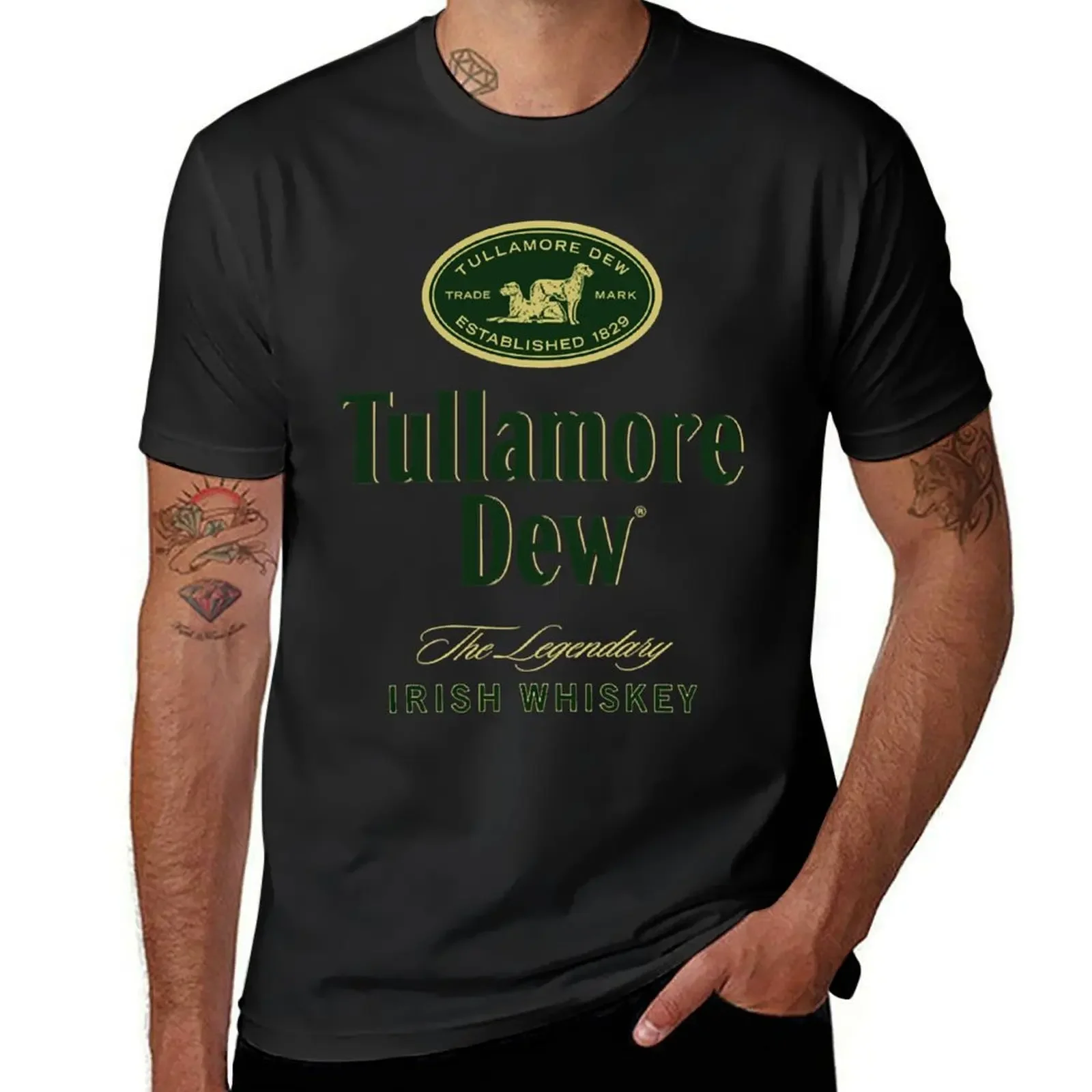 

Tullamore DEW Company logo brewery local! T-Shirt cotton graphic tees graphics sweat mens t shirts