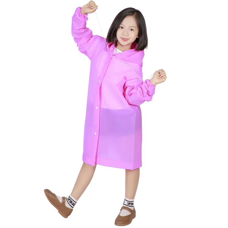 

Children's Raincoat Thickened Reusable Transparent Fashion Raincoat Girls and Boys Outdoor Travel Cute Raincoat