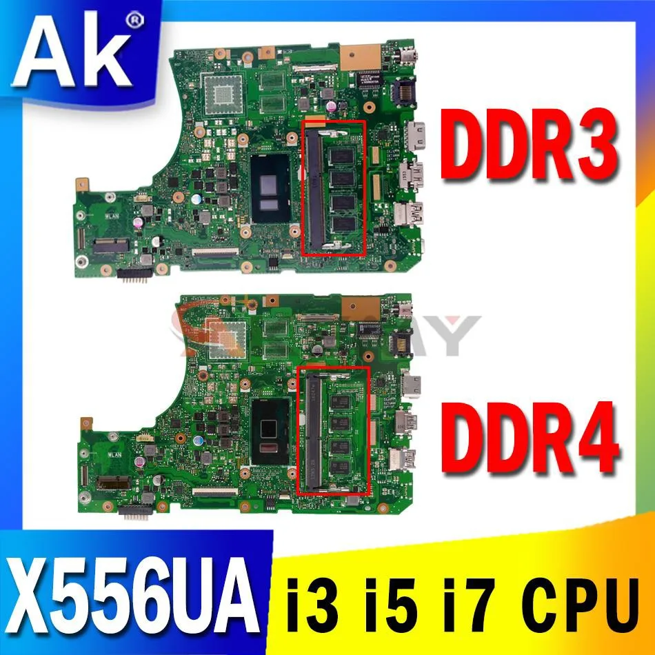 

Shenzhen X556UA Mainboard For ASUS A556U X556U X556UF X556UV X556UAM X556UJ X556UAK Laptop Motherboard I3I5 I7 DDR3/DDR4 4GB/8GB