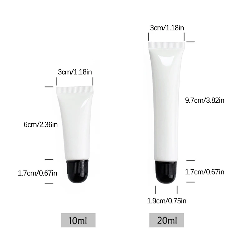 10/20ml Cosmetic Glossy Soft Tubes Matte Lipstick Lipgloss Essence Milk Subpackage Squeeze Bottle Refillable Tubes