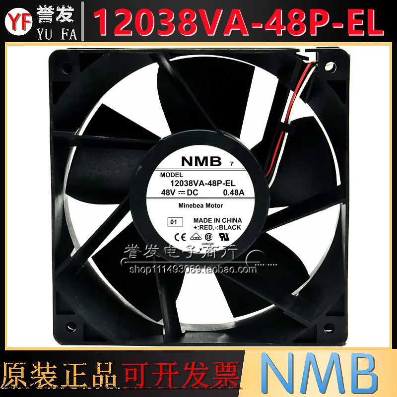 Nuevo RADIADOR DE VENTILADOR DE REFRIGERACIÓN ORIGINAL 12038VA-48P-EL 48V 0.48A 12038 120x120x38mm