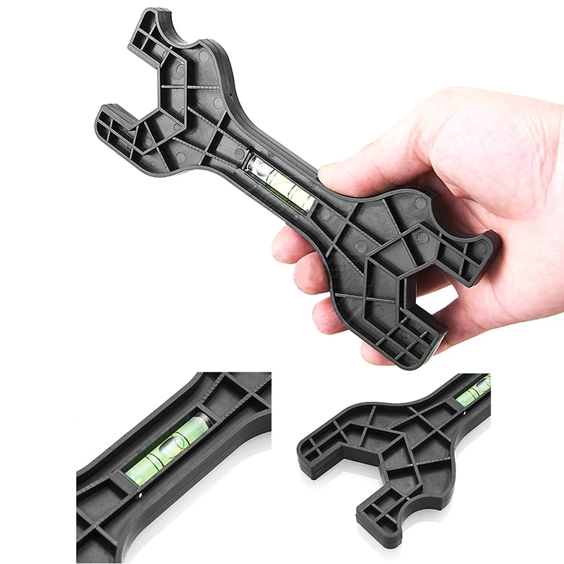 1PCS Multifunctional Dual Headed Wrench With Level Manual Tap Repair Plumbing Tools For Household Faucet Pipe And Toilet