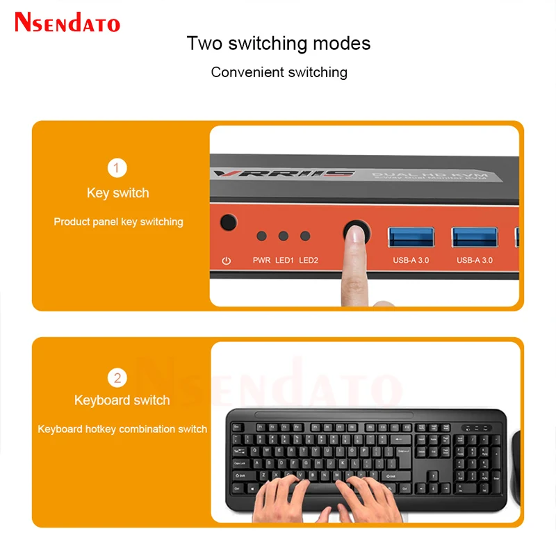 USB HDMI KVM Switcher 4K 60hz USB KVM Extender HDMI Dual Monitor 4 PC 2 out For USB Mouse keyboard Monitor