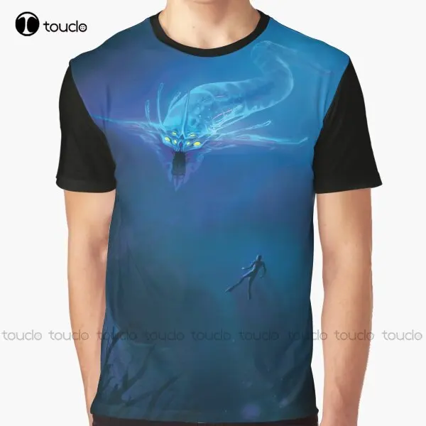 Subnautica - Ghost Leviathan Graphic T-Shirt Custom Aldult Teen Unisex Digital Printing Tee Shirts Custom Gift Xxs-5Xl