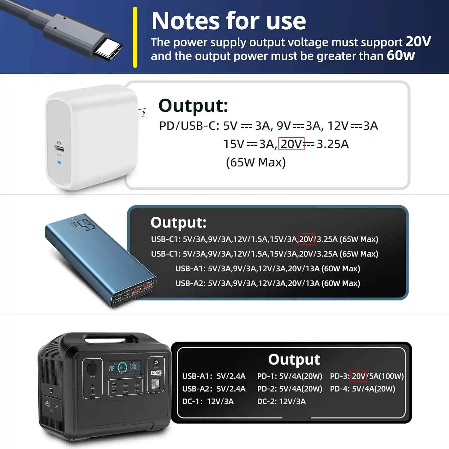 For Starlink MINI 18AWG Cable, Starlink MINI DC Power Supply 100W Type-C Input Replacement Cable, Waterproof Outdoor Bucket Jack image 3