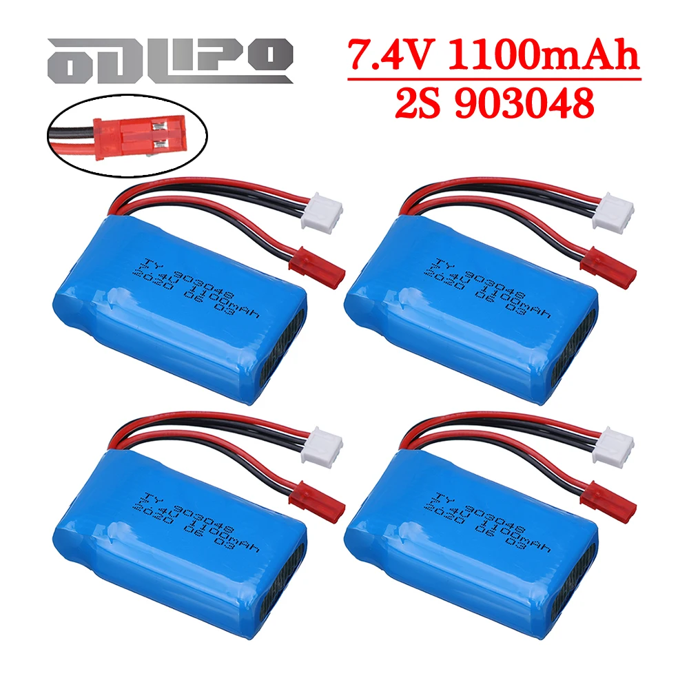 7.4V 1100mAh LiPo Battery JST Plug do WLtoys A949 A959 A969 A979 V912 V913 V353 k929 V262 L959 T23 T55 F45 RC Car Battery Parts