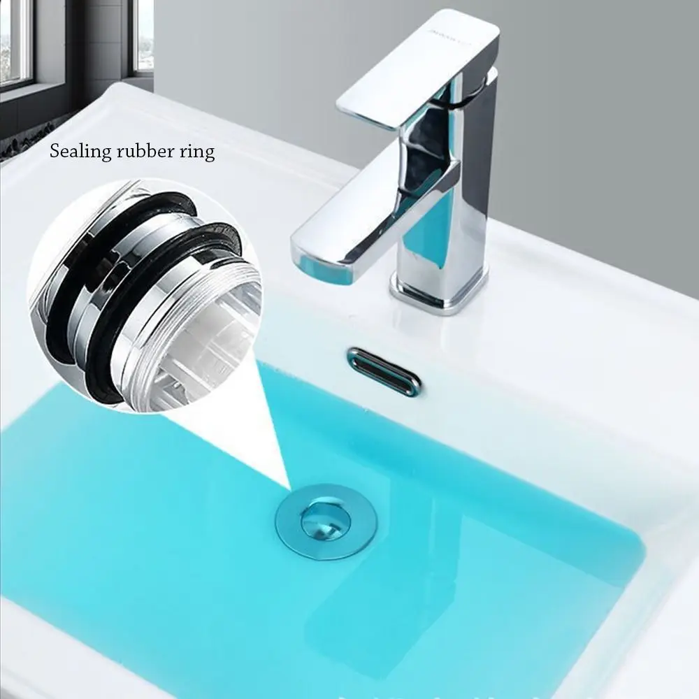 Wash Basin Plug Bath Stopper Shower Sink Strainer Bathroom Sink Plug Basin Drain Filter Pop-Up Bounce Core Basin Spring Core