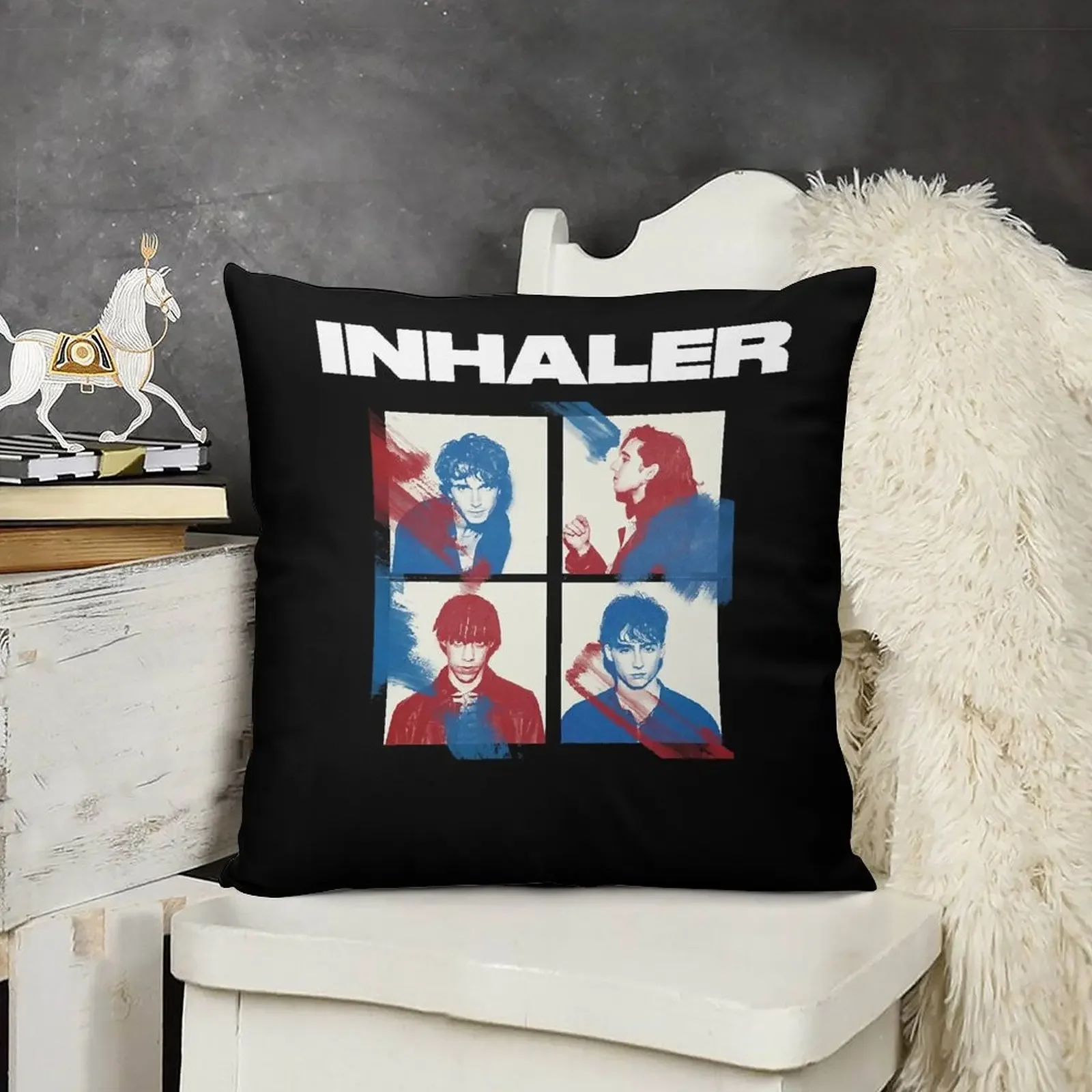 

inhaler band, inhaler, band, elijah hewson, indie, josh jenkinson Throw Pillow Pillow Cases anime girl pillow