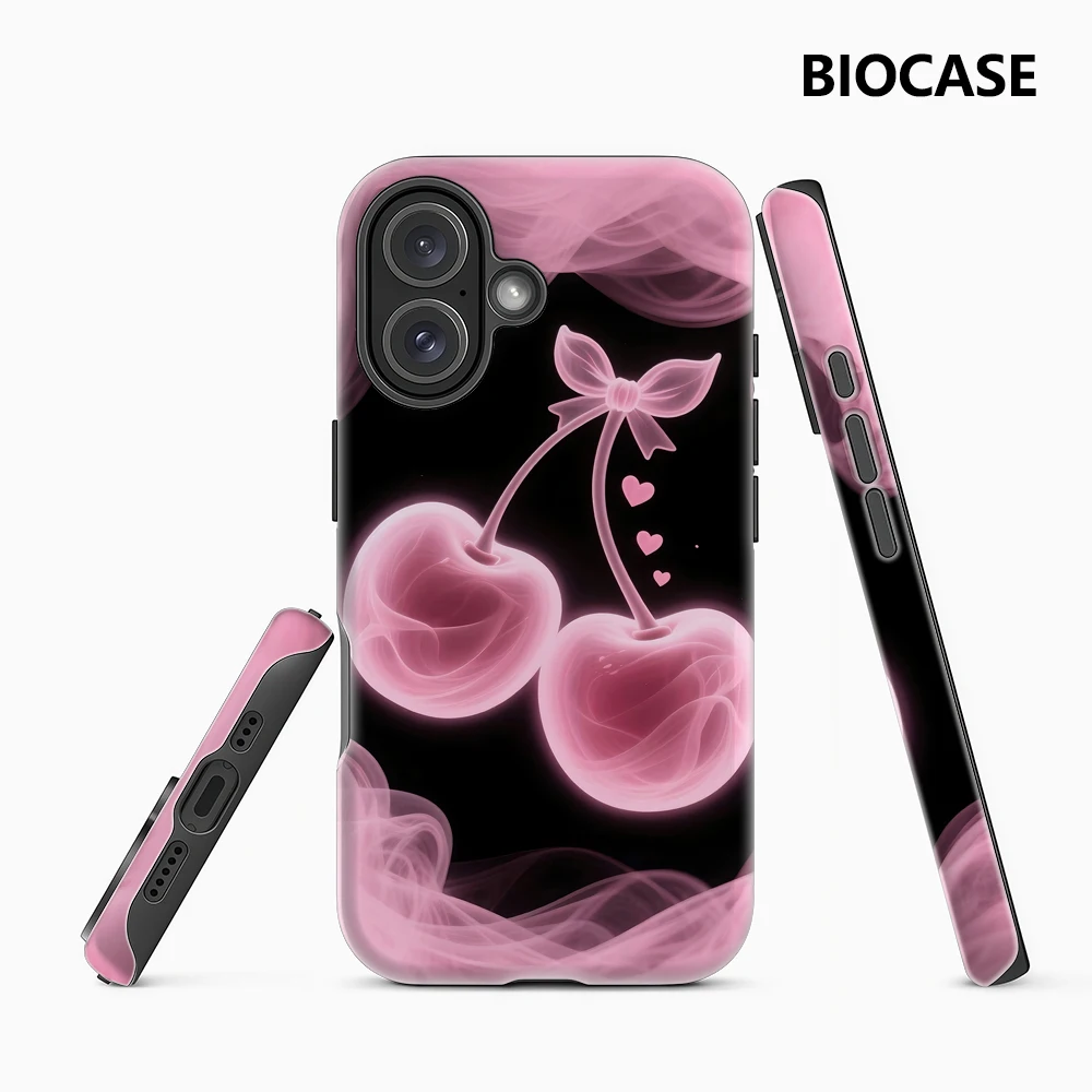 حافظة لهاتف آيفون 17 من Pink Cherry Dream لهاتف آيفون 17 16 15 14 13 12 11 Pro Max Plus غطاء خلفي مزدوج الطبقة #1