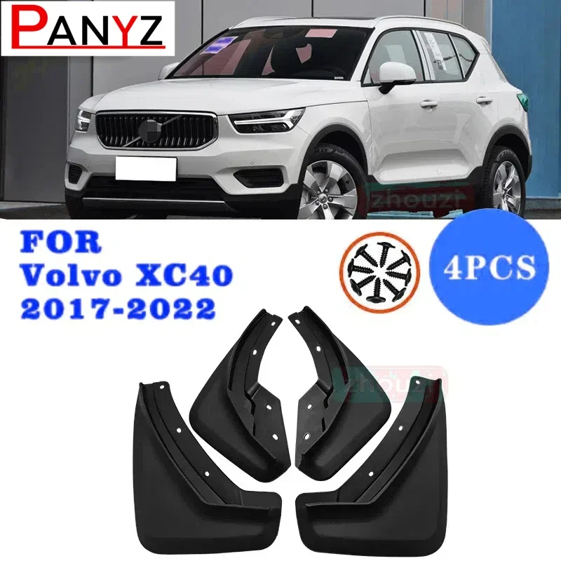 FOR Volvo XC40 2017-2022 Mudguard Fender Mud Flap Guards Splash Mudflaps Car Accessories Auto Styline Front Rear 4pcs Mudguards