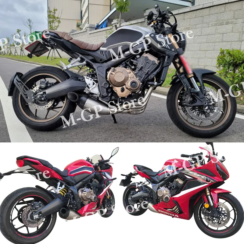 Full System For HONDA CB650R CBR650R CB CBR 650 CB650 CBR650 R 2019 - 2023 Motorcycle Exhaust Muffler Escape Front Mid Link Pipe