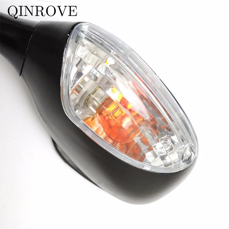دراجة نارية مرآة الرؤية الخلفية مع مصباح إشارة الانعطاف LED واضح الزجاج الجانب مرايا محدبة لسوزوكي GSX-R 600 750 1000 2005-2015
