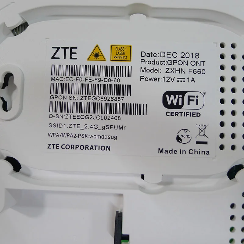 English version Z T E ZXHN F660 GPON ONT of 4GE LAN 5 DBI antennas