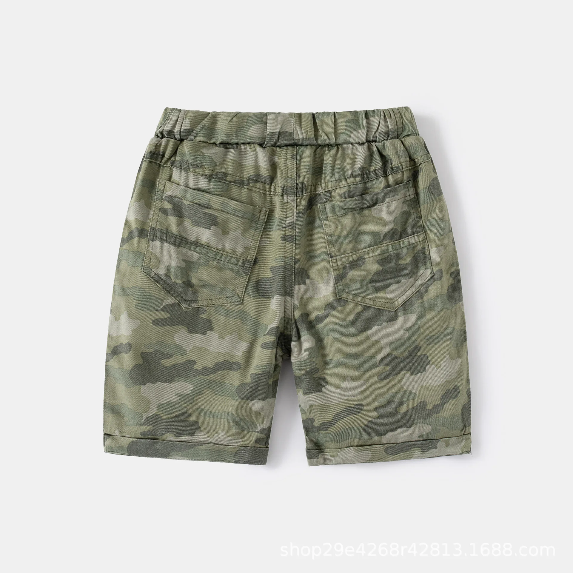 Boys camouflage shorts summer 2024 new outer wear children's clothing thin pants casual pants trendy children's five-point pants