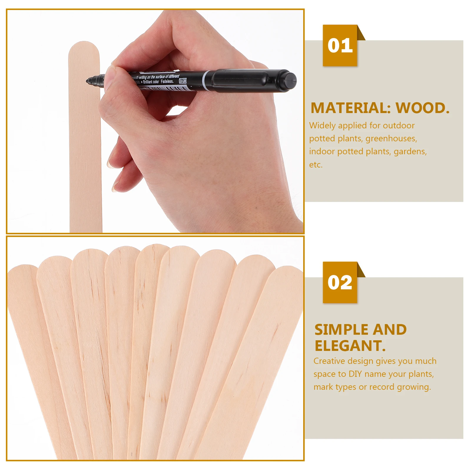 

1 комплект деревянных этикеток для растений для наружного сада, суккуленты в горшках, идентификационные палочки, бирки «сделай сам», колья, овощи, комнатные растения