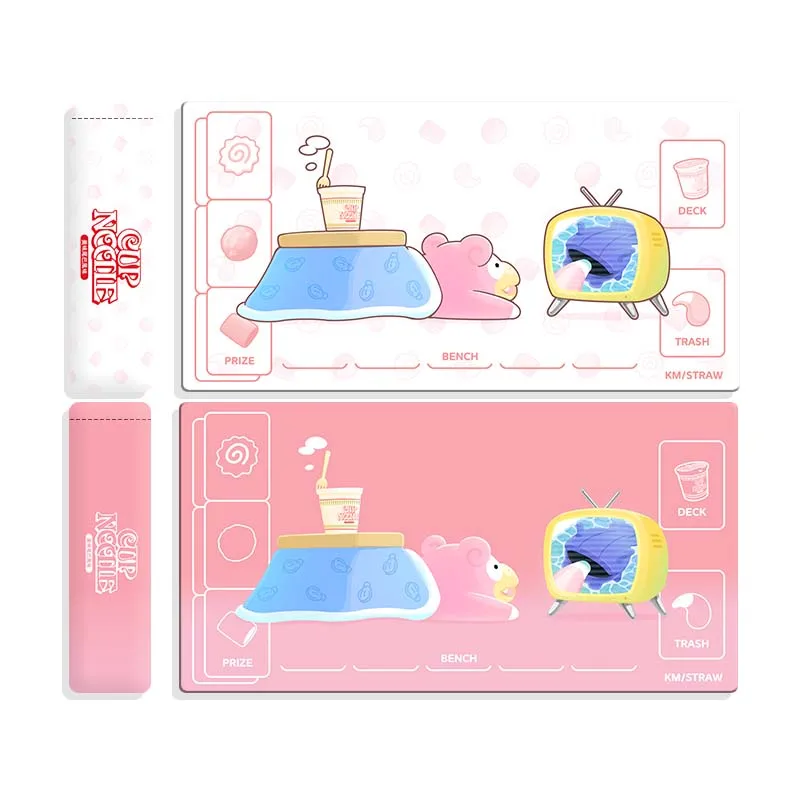 

580X300X2Mm Diy Self Made Ptcg Slowpoke Cute Card Battle Mat Ptcg Single Player Board Game Card Battle Card Pad Бесплатная сумка для хранения