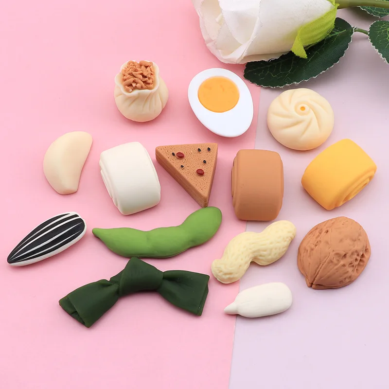 

100 шт., кабошон из смолы с плоским основанием, для украшения кукольного домика