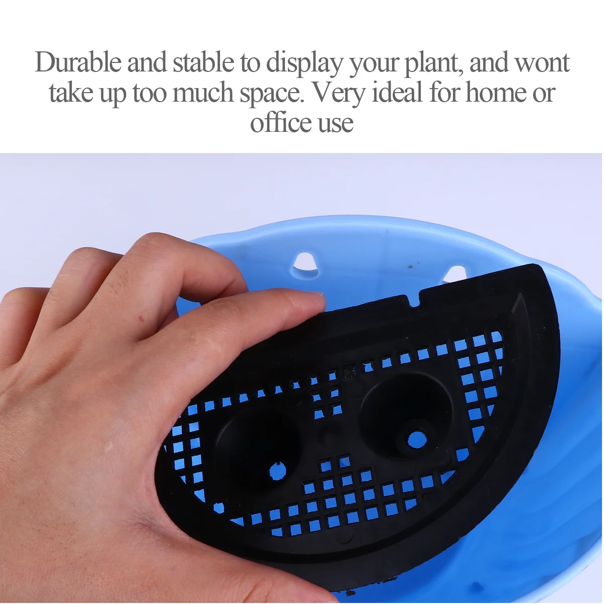 

2pcs Wall Hanging Flower Pot Resin Plant Container For Home Office Garden Durable Grid Hooks Included Plant Pot Decor