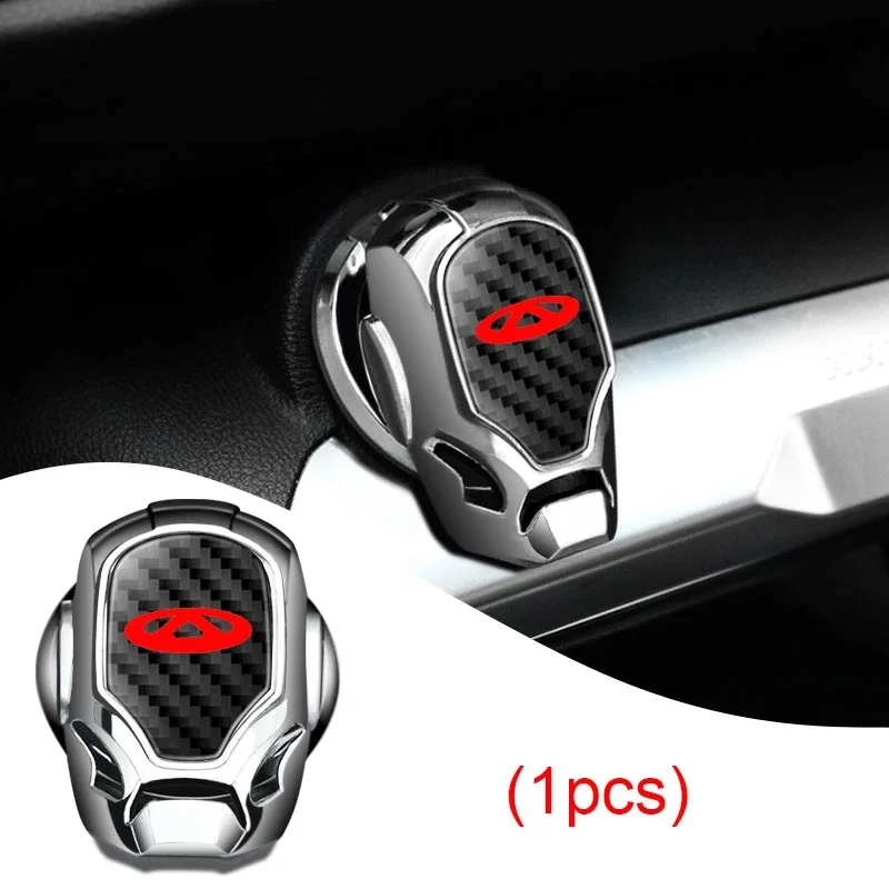Decorative Engine Push Start Button Cover For Chery Tiggo4 Tiggo7 Omoda C5 Jaecoo J7 Carbon Fiber Switch Trim Car Accessories