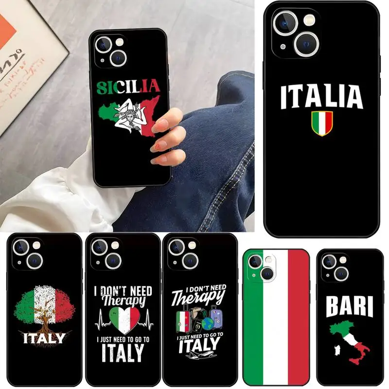 Flag Italy custodia per telefono per Iphone 14 13 Pro Max 12 Xr X Xs Mini 6 6s 7 8 Plus Se 2020 2022 accessori per telefoni cellulari di alta qualità