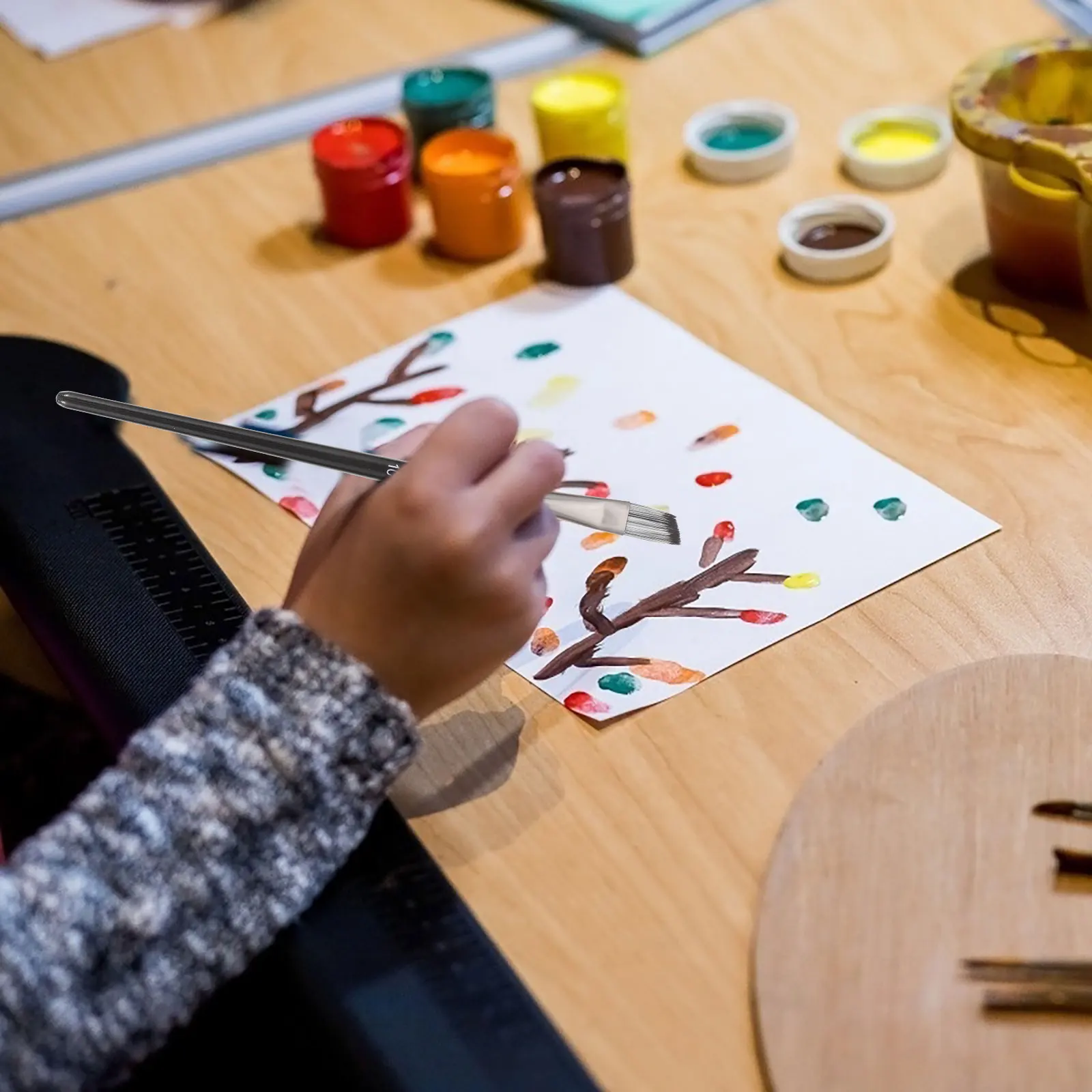 

6Pcs Artist Paint Brush Set Versatile Painting Supplies for Oil Watercolor Acrylic Gouache Painting Watercolor