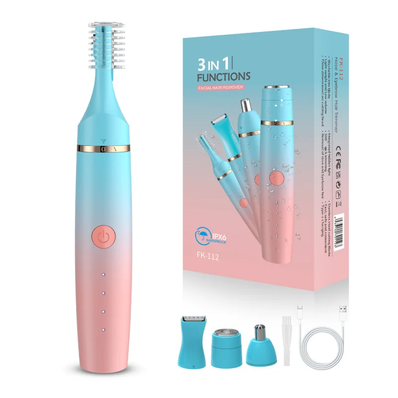 

Electric shaver for women, multifunctional eyebrow trimmer and hair remover4Combination1Rechargeable Mini Portable Automatic Eye