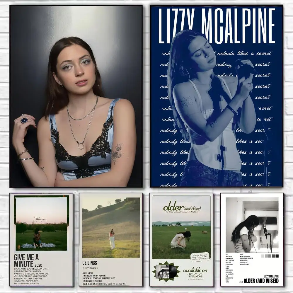 Singer Lizzy McAlpine Poster HD Art Decorative Wall Art Waterproof Home Décor for Living Room Bedroom Café Stylish Gift