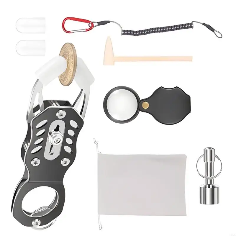 Advanced Vibration Based Coin Authenticator With Protective Hammer And Jewelers Loupe For Accurate Results