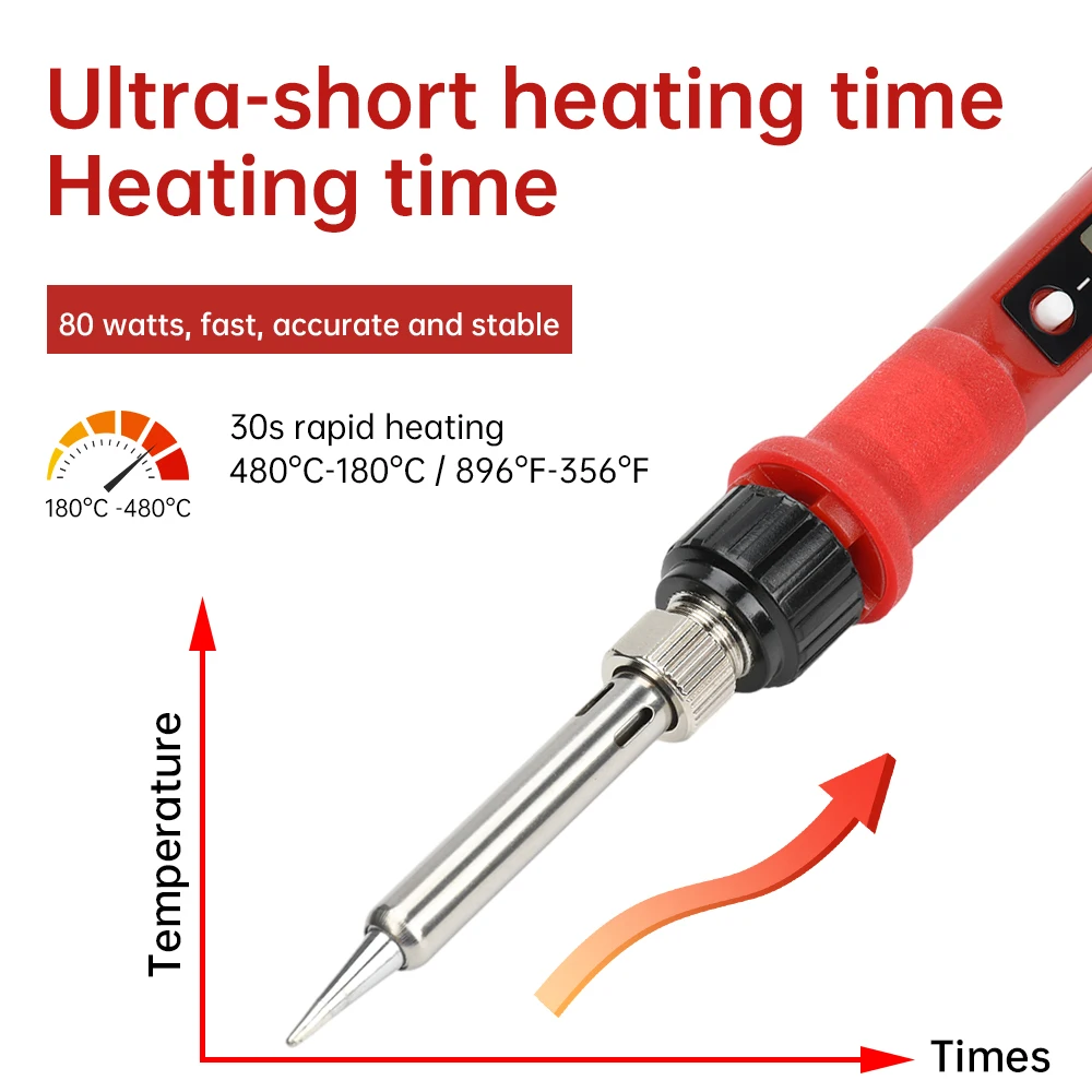 JCD Soldering Iron Kit Digital Display Soldering Iron Set Adjustable Temperature Soldering Iron Welding Repair Tools