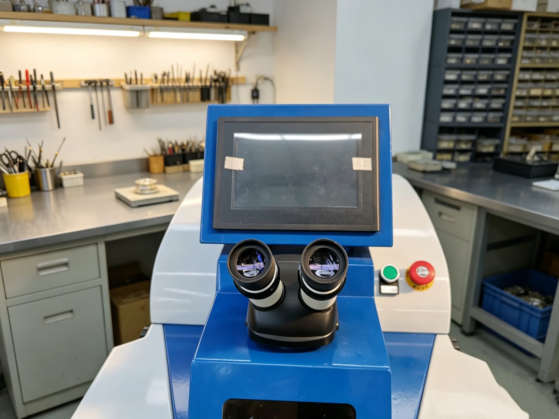 200W Benchtop Jewelry Laser Welder With Microscope CCD Camera For Precision Welding