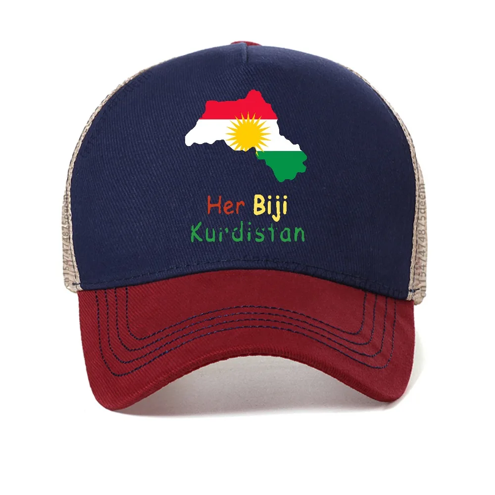

Vintage Kurdistan Kurdish Graphic baseball cap fashion Street Summer Style Snapback hats adjustable Breathable sun hats