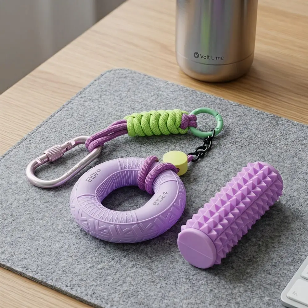 Silicone 10-60LB Hand Grip Keychain Portable Wrist Strength Grip Strength Trainer Pendant Finger Correctors Double Power Grip
