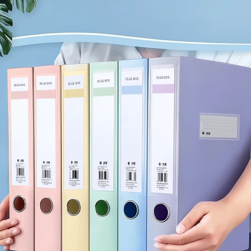 Large Capacity Document Organizer A4 Folder Box PP Material Thickened File Storage Case Desk Stationery Organizing Container