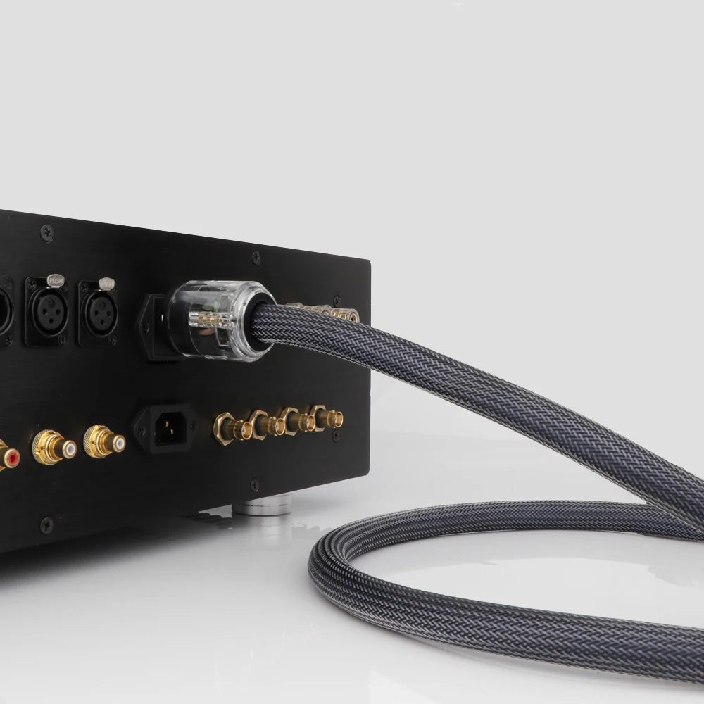 Hifi Audio US/EU Stromkabel Netzstecker OFC Kupferkabel Hi-End 400 Signature Mit Vergoldeten Anschlüssen – Detail 4
