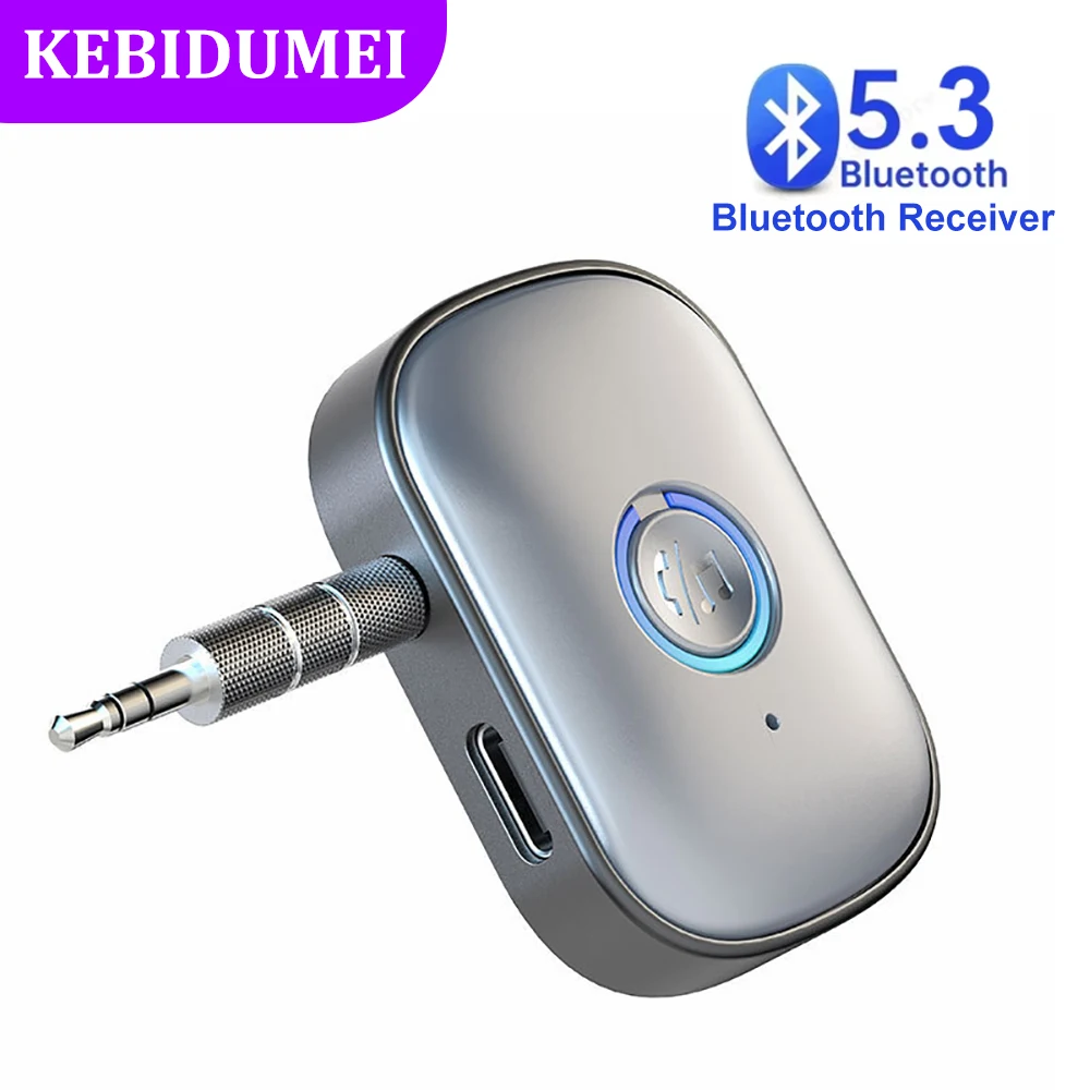 Bluetooth 5.3 Audio Receiver 3.5mm AUX Audio Adapter Wireless Music Adapter For Car Headset Speaker Support Hands-free Calls